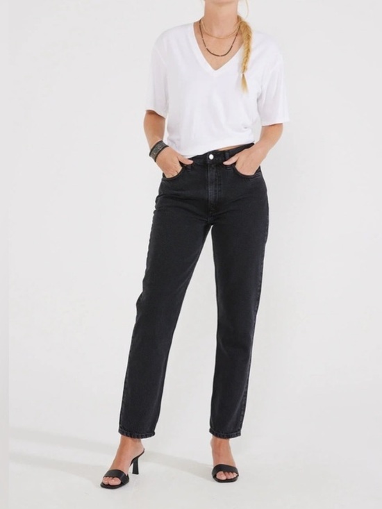 ETICA Denim - NEW Etica Finn Slim Straight Black Rock Jeans Sustainable Neutral Capsule 32